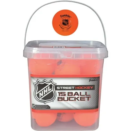 Franklin Sports NHL Street Hockey Balls - No Bounce Outdoor Street + Roller Hockey Balls - Official Size for Youth + Adult Street Hockey - Assorted Colors - 1, 3, and 15 Bulk Packs