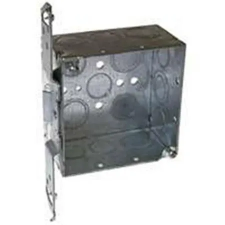 RACO 8235 Welded Box, 2 -Gang, 14 -Knockout, 1/2 in, 1/2 to 3/4 in Knockout, Steel, Gray, Pre-Galvanized