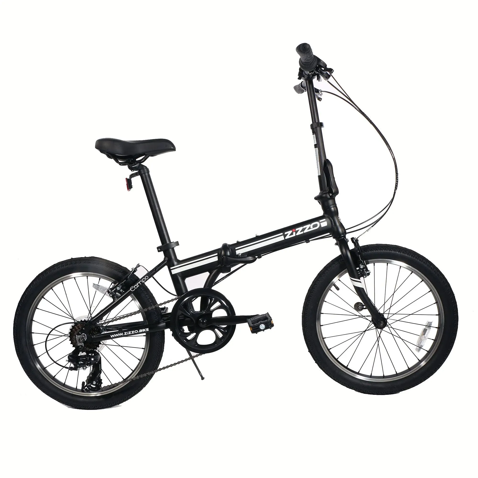 Zizzo Campo 20 inch Folding Bike with 7-Speed, Adjustable Stem, Light Weight ...