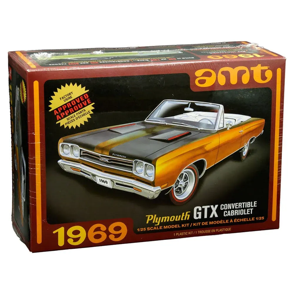 1969 Plymouth GTX Convertible 1/25 Scale Model Car 1137 - AMT