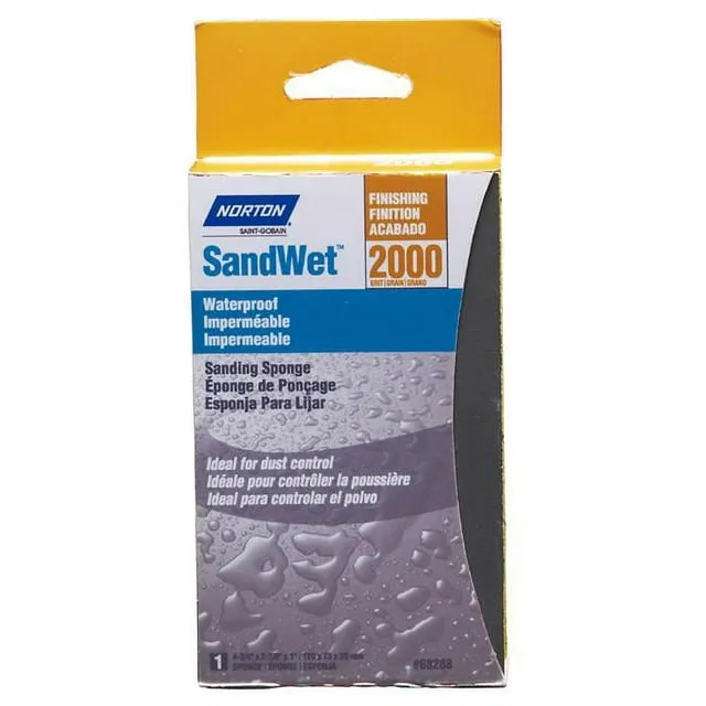 Norton SandWet Sanding Sponge, 2000 Grit