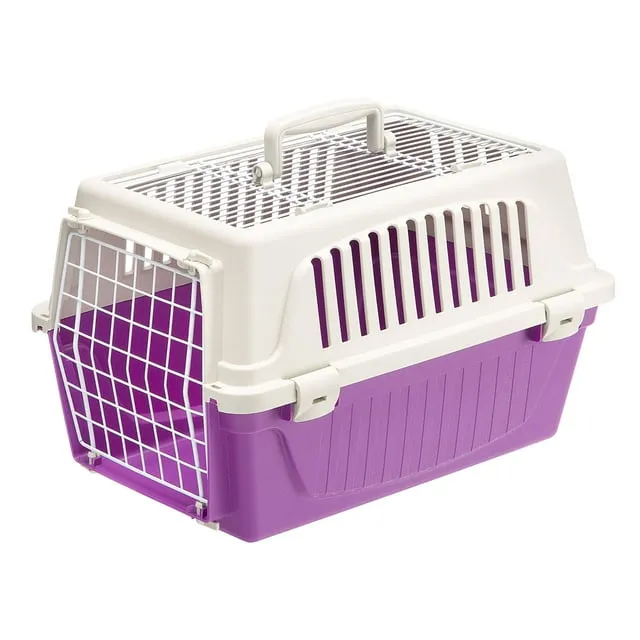 ATLAS Two Door Top Load Plastic Kennel & Pet Carrier, Blue 19-Inch