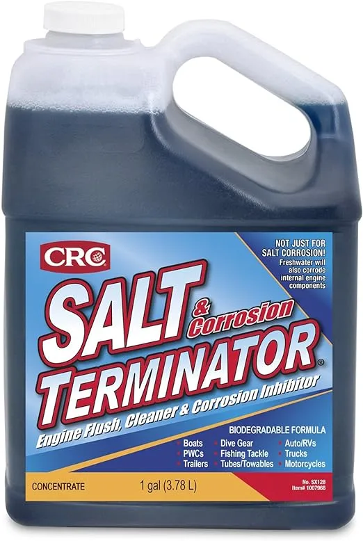 CRC Salt Terminator Engine Flush, Cleaner, And Corrosion Inhibitor, 1 Gallon, Dissolves Salt And Leaves A Protective Coating