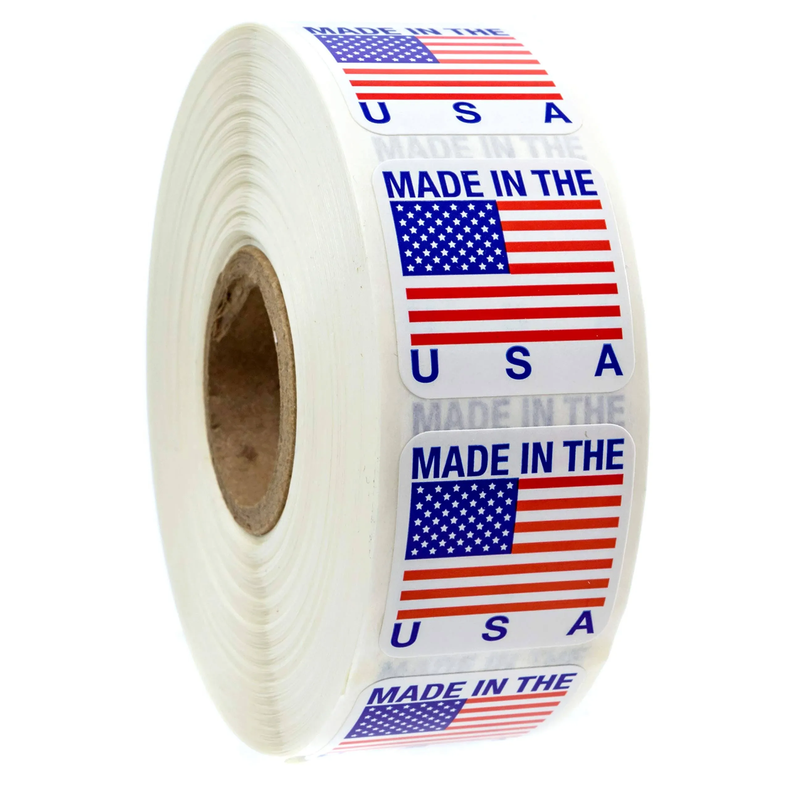 SBLABELS 1" x Made in The USA Stickers/USA Labels 1000 per Roll