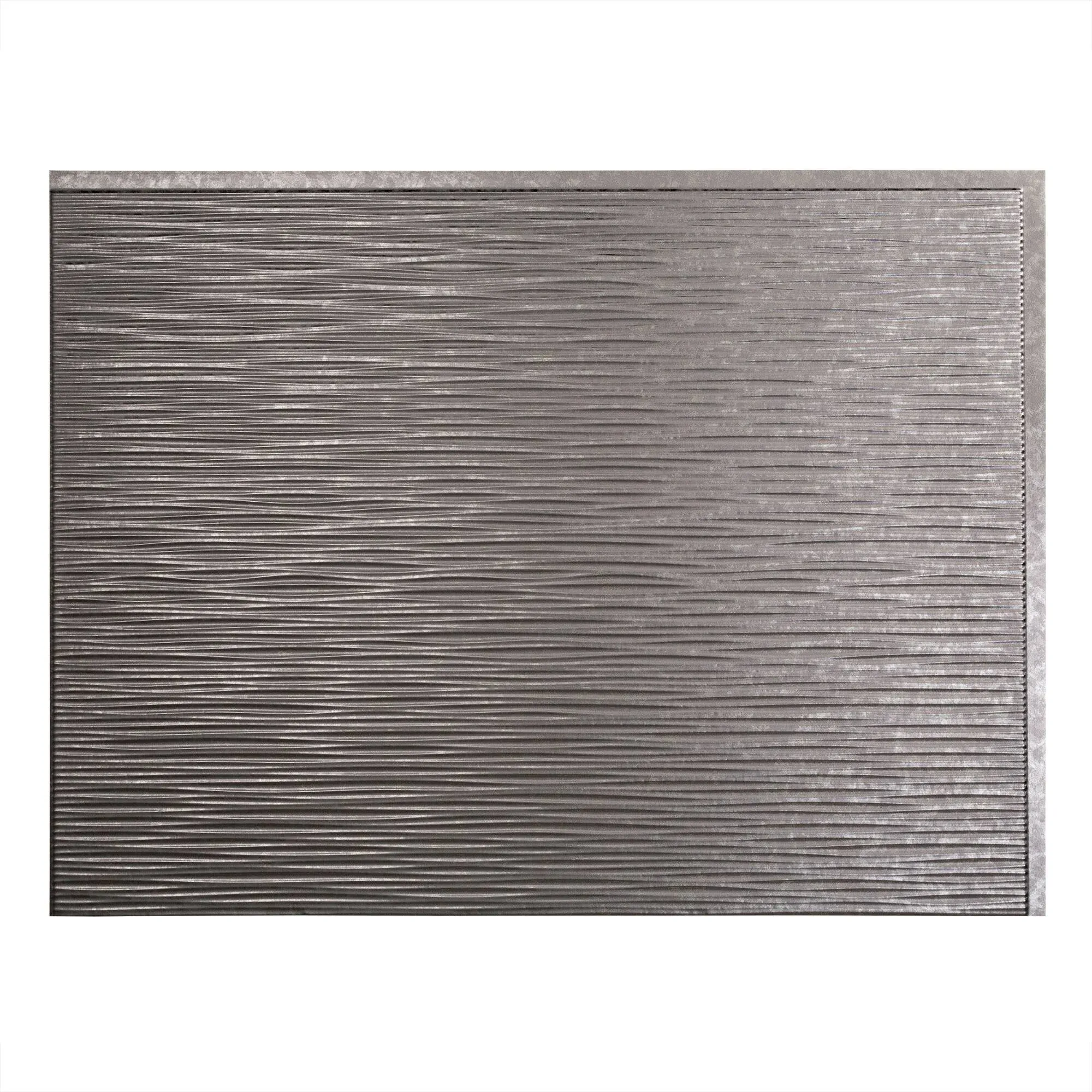 Fasade 18in x 24in Ripple Vintage Metal Backsplash Panel 5pk