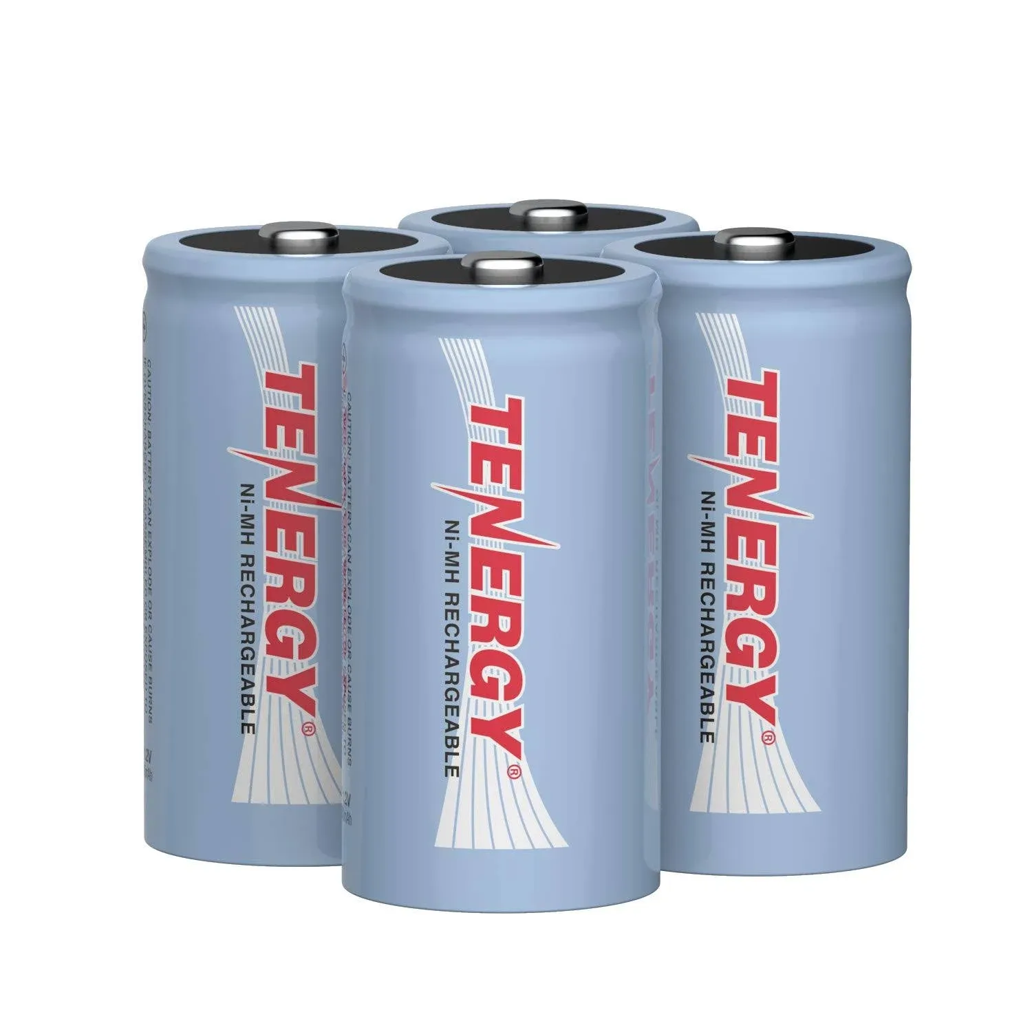 Tenergy C Size Battery 1.2V 5000mAh High Capacity NiMH Rechargeable Battery for LED Flashlights Kids Toy and More (8 pcs)