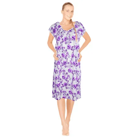 JEFFRICO Womens Nightgowns Sleepwear Soft Pajama Dress Nightshirts Plus Size