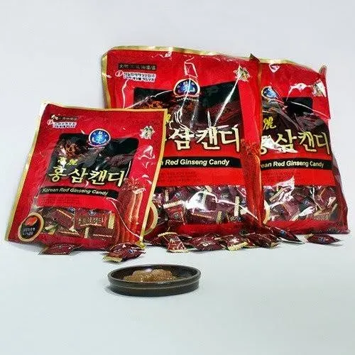 Hongsamin Korean Premium Red Ginseng Candy (200gx3packs) 600g - Strong Red ...