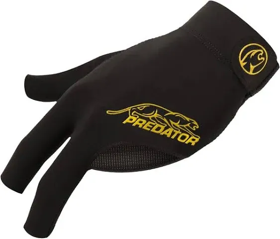 Predator Second Skin Billiard Glove Black and Yellow: Fits Left Bridge Hand (Large/X-Large)