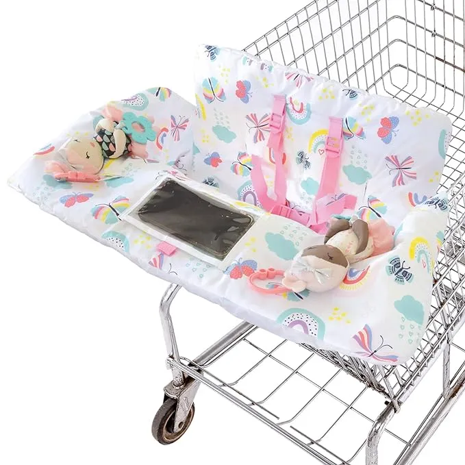 Travel Bug Baby and Toddler Shopping Cart Cover & High Chair Cover - Rainbows