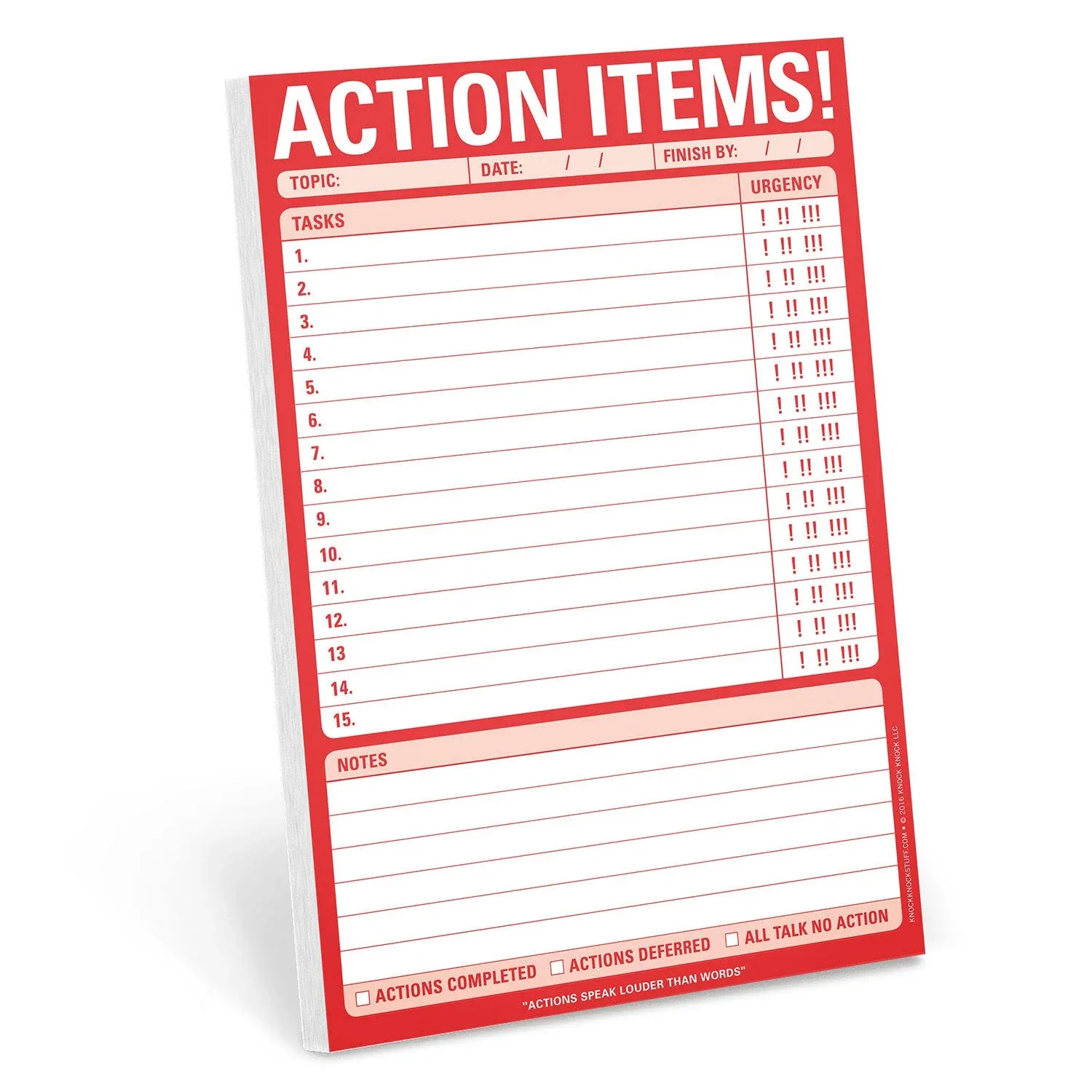 Action Items Pad