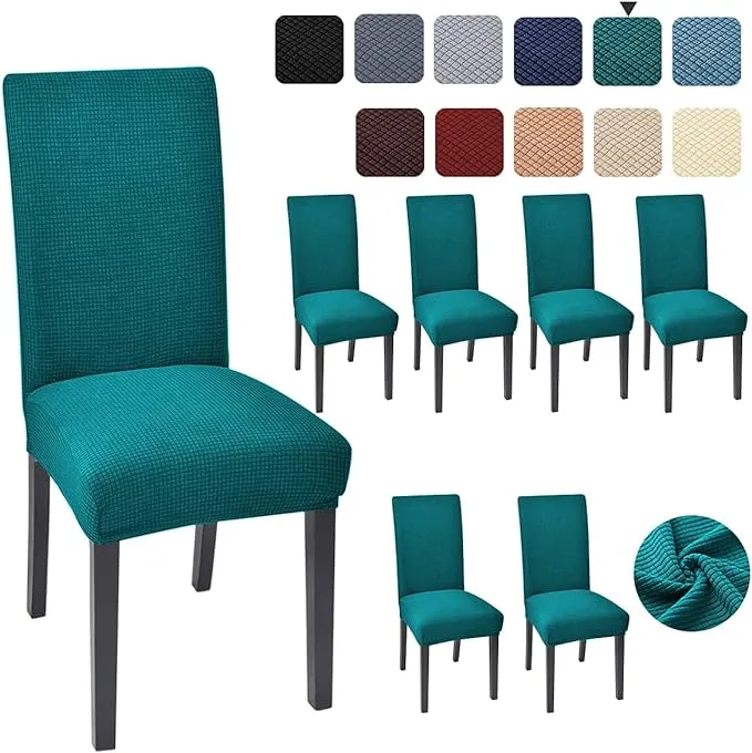 Aertiavty Chair Covers for Dining Room 6 Pack Chair Seat Cover for Dining Room Kitchen, Parsons Chair Covers Dining Chair Slipcover, Teal