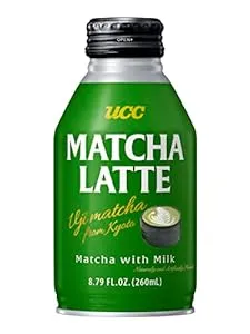 UCC Ready to Drink Matcha Latte, 8.79 FL OZ (Pack of 24), Delicious, Premium Green Tea Leaves and Rich Milk, Convenient Bottled Drinks For On-the-Go, Imported from Japan