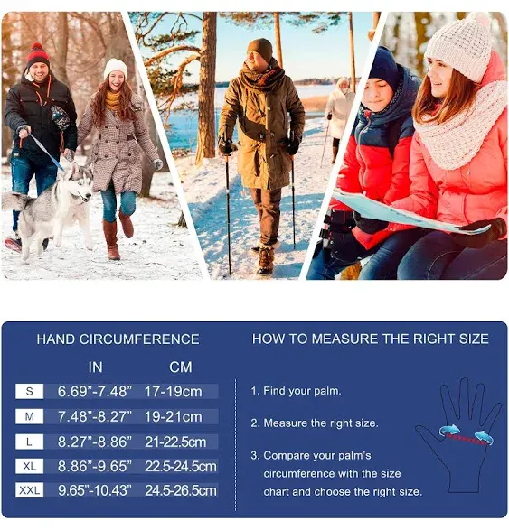 SIMARI Winter Gloves Women Men Ski Snow Gloves Liner Thermal Warm Touch Screen, Suit for Running, Cycling, Biking, Hiking, Driving, Walking, Typing, Freezer Work, Sports, Soccer, Shooting, Gaming 102