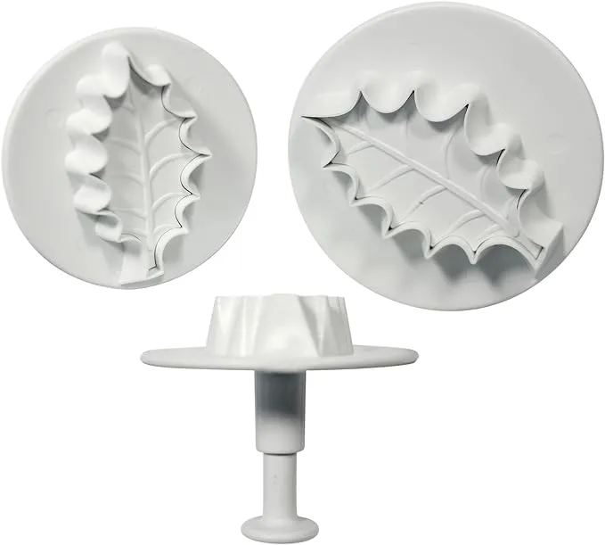 PME Veined Holly Leaf Plunger Cutters Set of 3