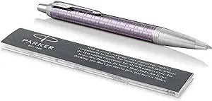 Parker IM Ballpoint Pen, Premium Dark Violet and Chrome with Medium Point Black Ink Refill (1975568)