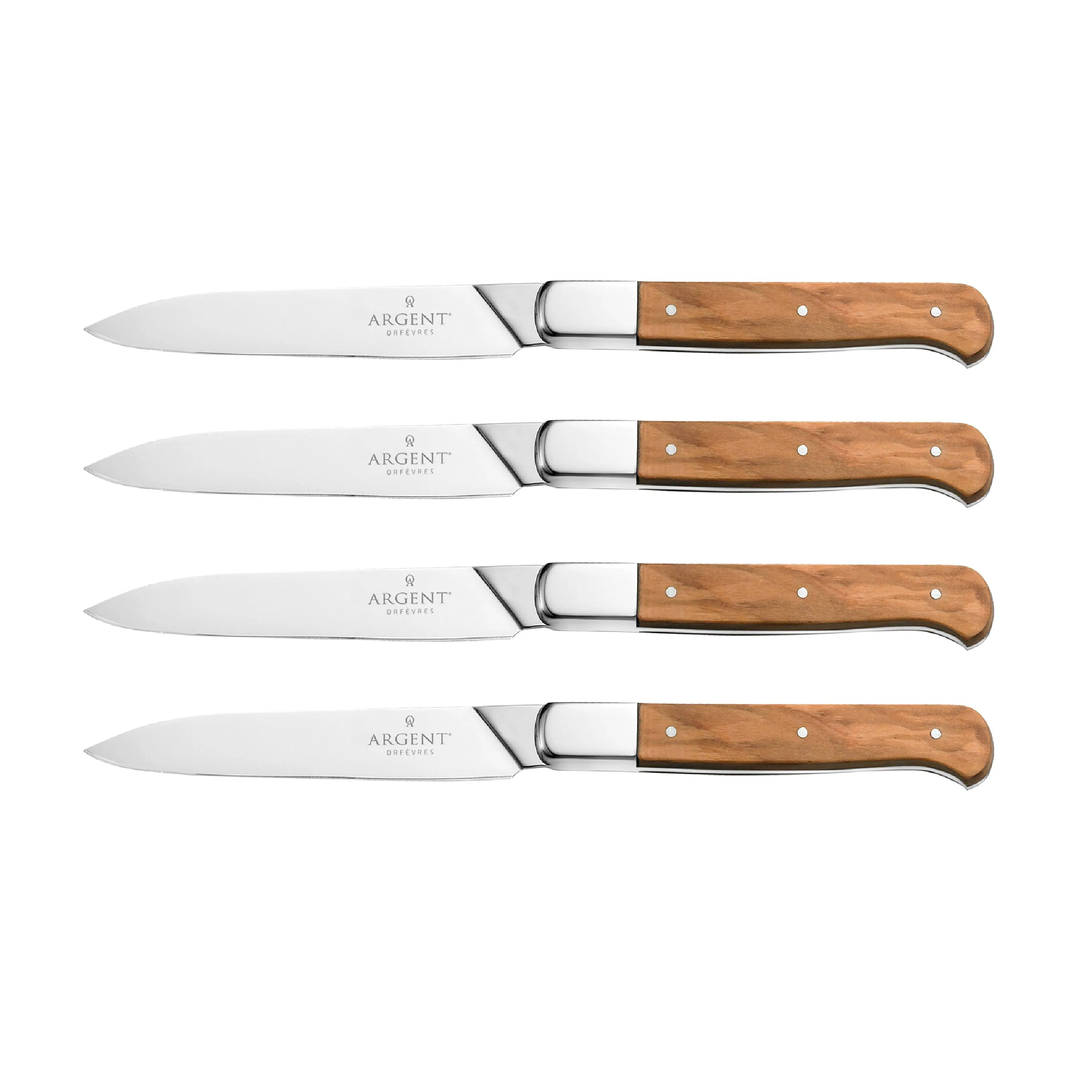 Hampton Forge Lynden Set of 4 Olive Wood Steak Knives