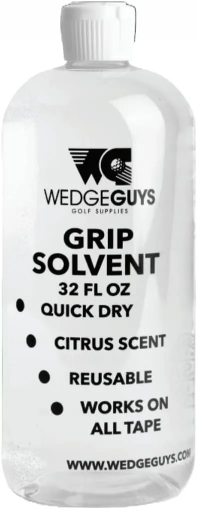 Wedge Guys Professional Golf Grip Tape Solvent for Regripping Golf Clubs | Golf Grip Solvent Solution for Easy Regripping and Golf Club Repair |