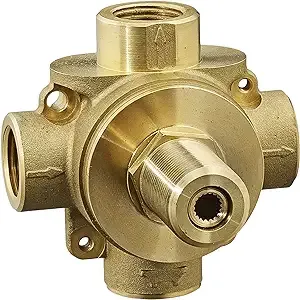 American Standard R433S 3-Way in-Wall Diverter Valve Body, Brass