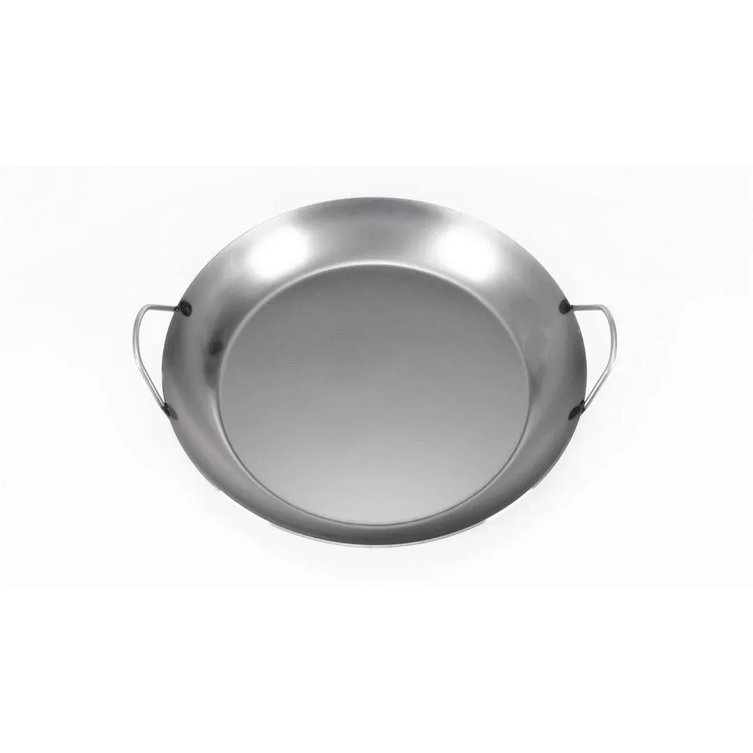 Matfer Bourgeat Black Carbon Steel Paella Pan, 14 1/8"