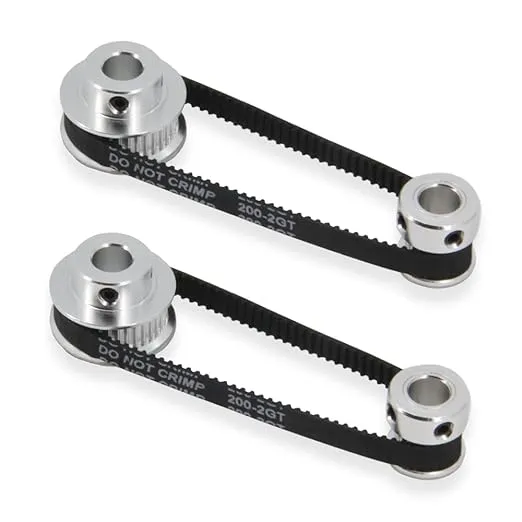 Zeberoxyz 2PCS Set GT2 Synchronous Wheel 20 Teeth Bore Aluminum Timing Pulley with 2PCS Length 200mm Width 6mm Belt