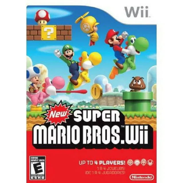 Wii Black Console with New Super Mario Brothers Wii and Music CD