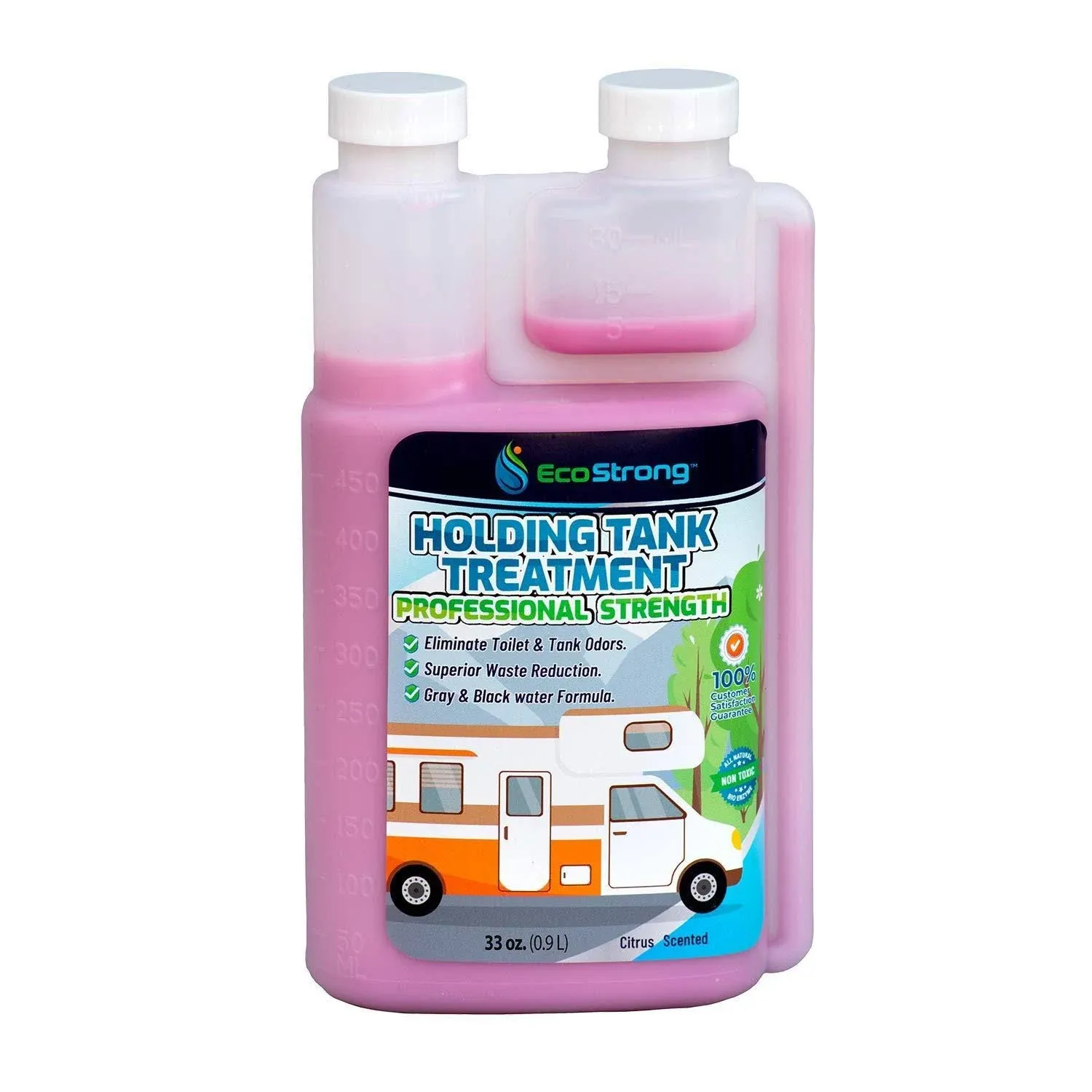 EcoStrong's RV Toilet Holding Tank Treatment: Waste Digesting Bacteria and Enzymes (33 oz Citrus)