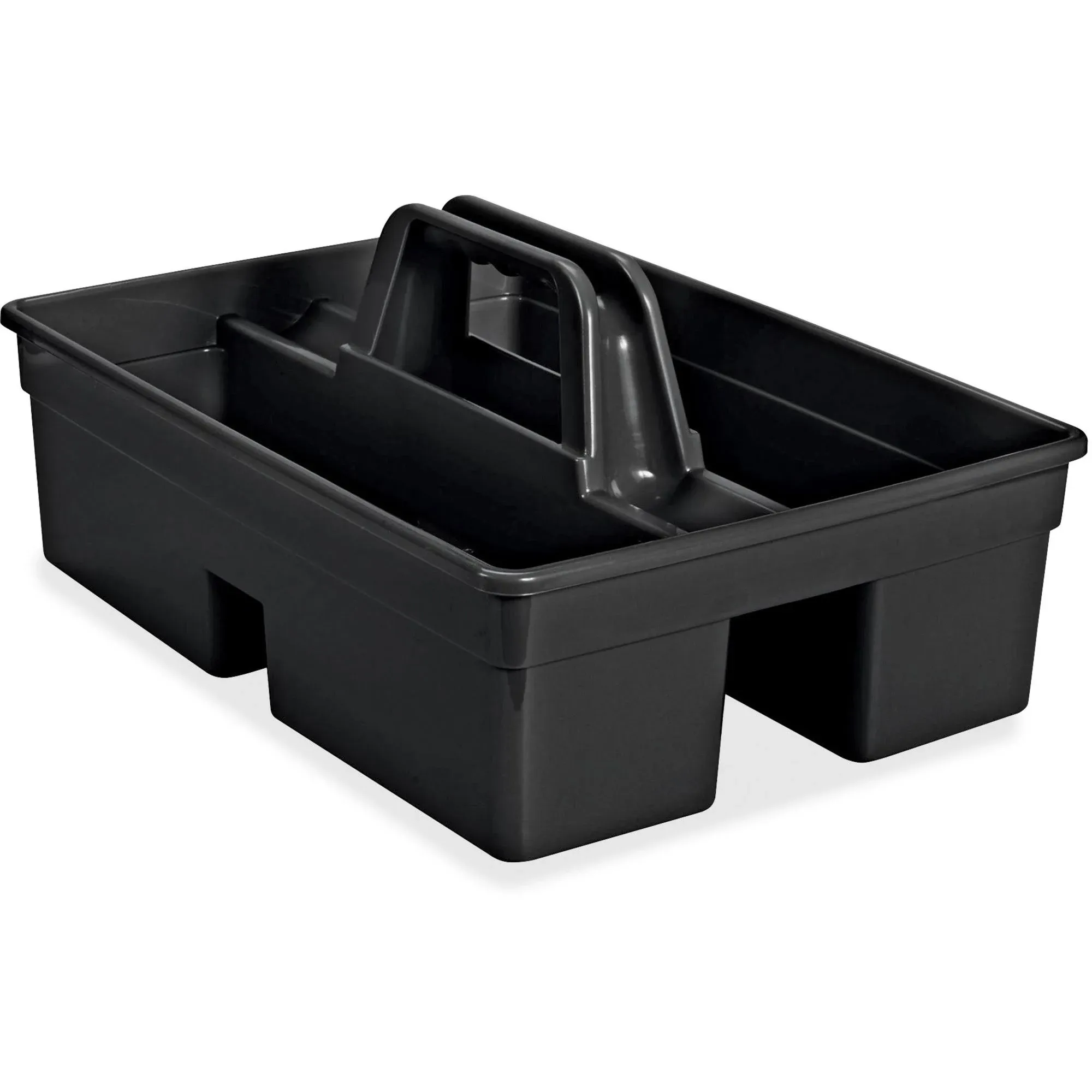 Rubbermaid Executive Carry Caddy, 2-compartment, Plastic, 10 3/4"W x 6 1/2"H, Black