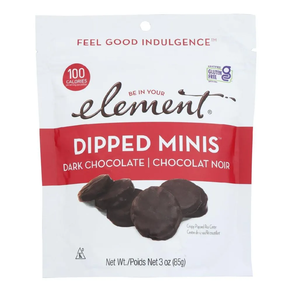 Element - Rice Cake Minis Dark Chocolate 3 OZ, Pack of 8