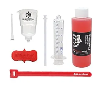 BleedZone Bike Bleed Kit for Shimano Brakes, Brake Bleeder Kit, Bike Hydraulic Brake Kit with 120ml Mineral Oil, Fits with Shimano Bike, Mountain Bike Brake Bleeder Kit, Bicycle Brake Bleed Kit