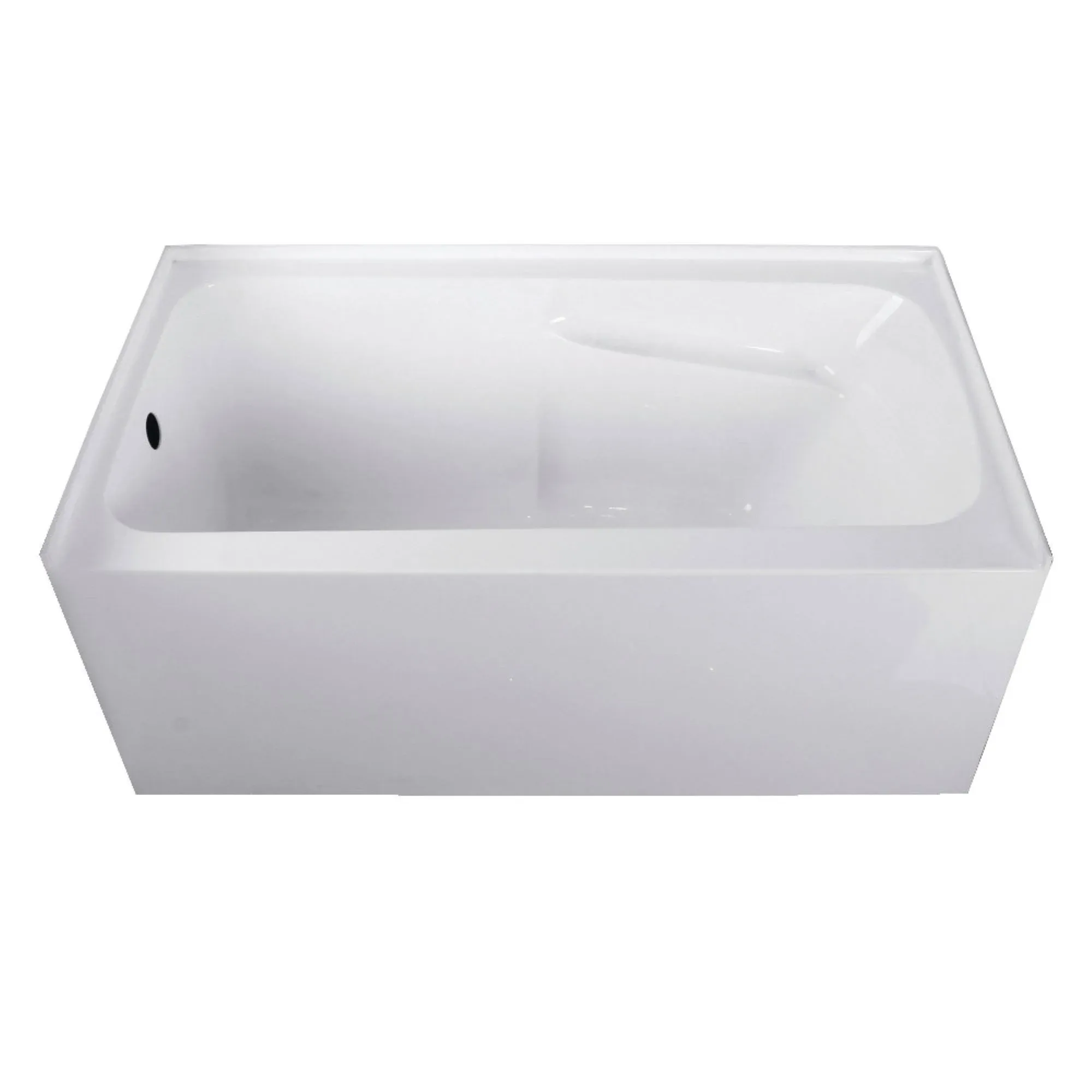 Aqua Eden 54-Inch Acrylic Alcove Tub with Arm Rest and Left Hand Drain Hole