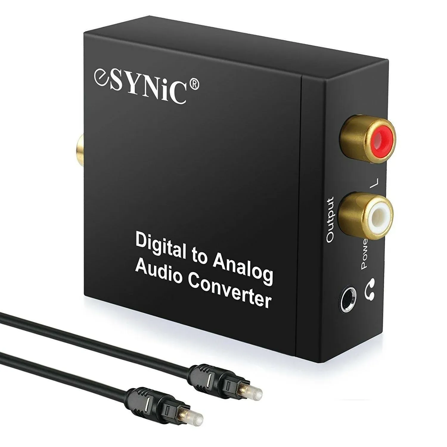 eSynic DAC Digital to Analog Audio Converter Digital Optical SPDIF Coaxial to...