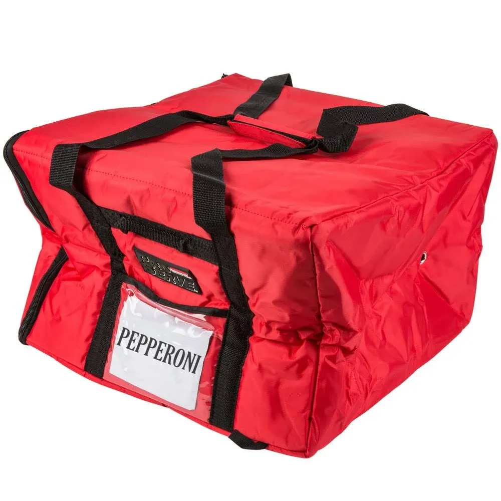 Rubbermaid ProServe 9F39 Insulated Nylon Pizza/Sandwich Delivery Bag - Red