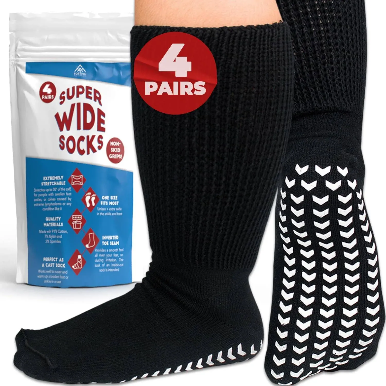 Diabetic Socks Hospital Socks Extra Wide Socks for Swollen Feet Socks for Swo...