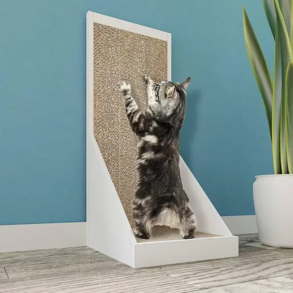 Way Basics | Vertical Cat Scratcher, White