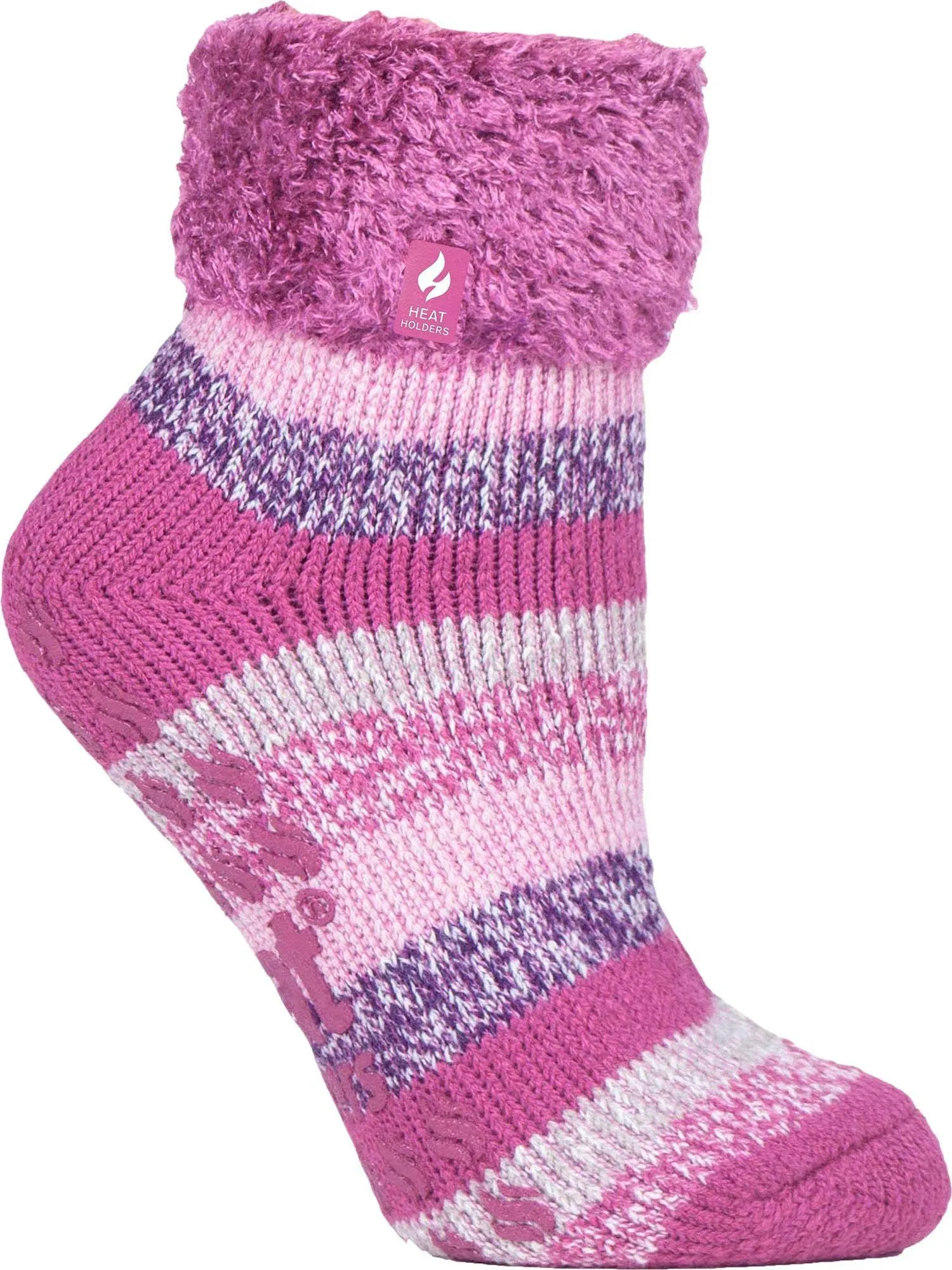 Heat Holders Women's Annabelle Stripe Lounge Socks - Pink - Size 5-9