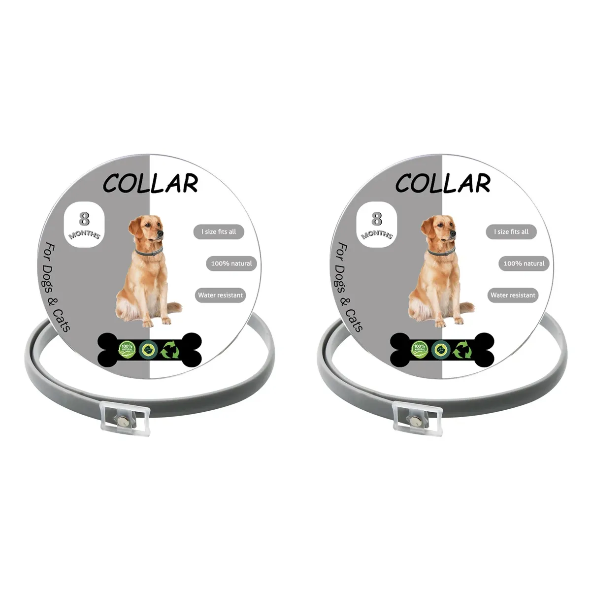 Flea and Tick Collar for Dogs and Cats (1- or 2-Pack)