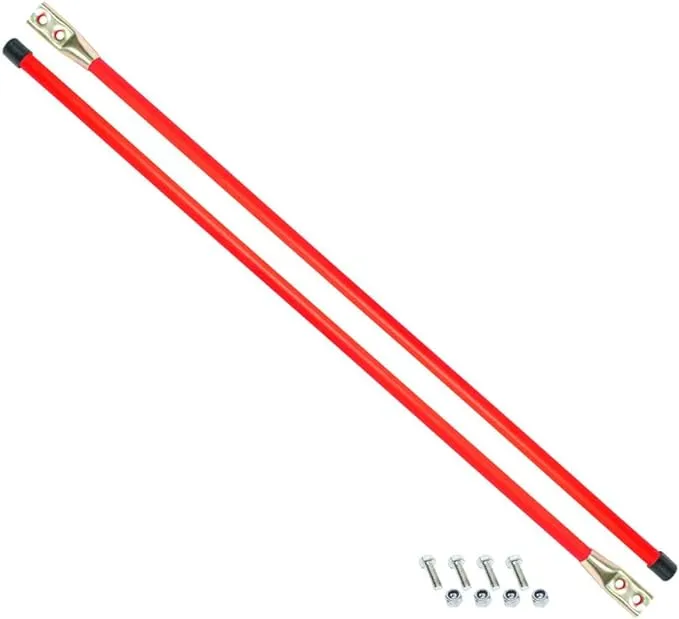 Bumper Marker Sight Rods with Hardware, Fluorescent Orange,Replaces 1308105 Sam Plow Parts, 3/4 X 28 Inch