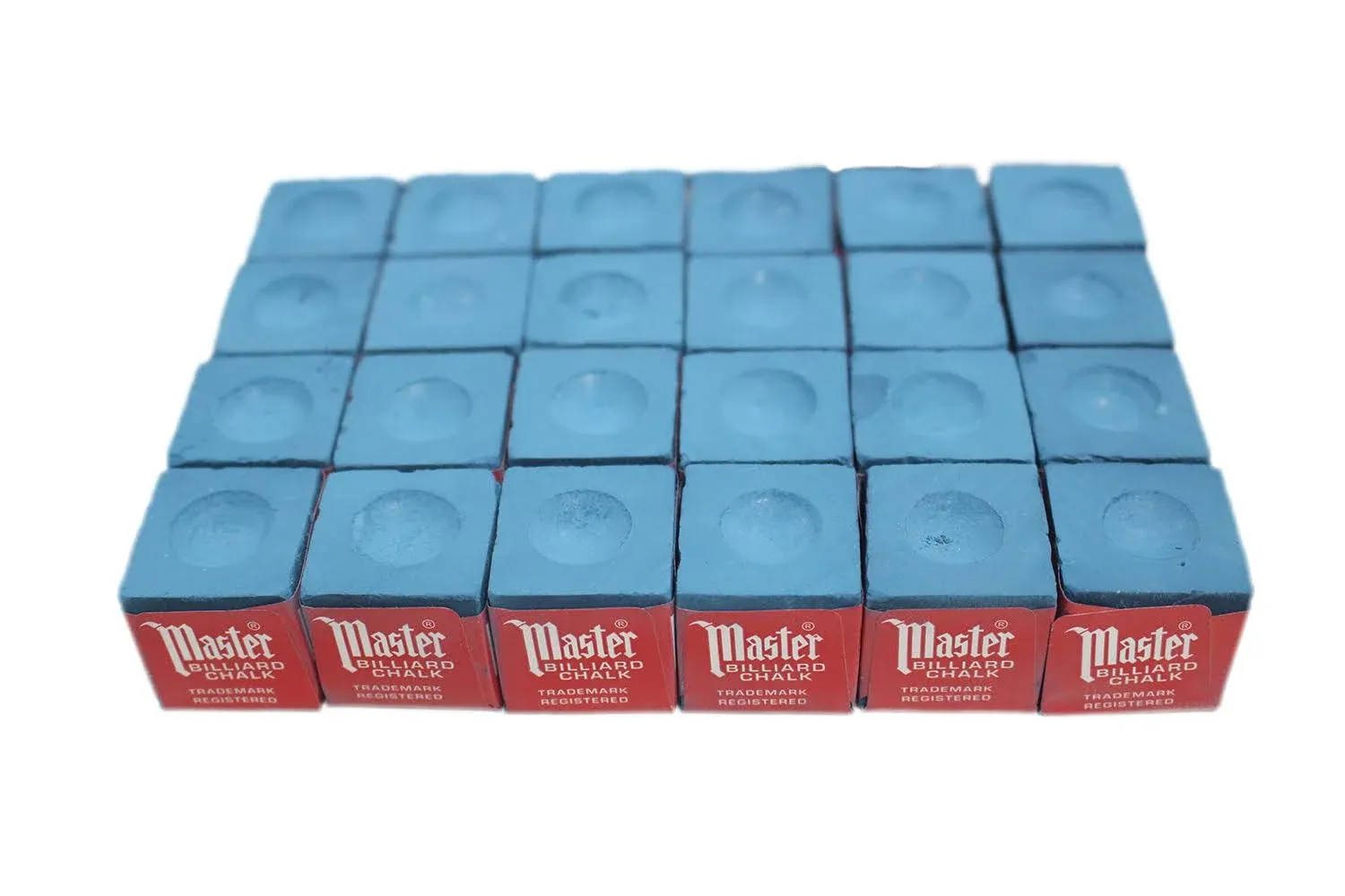 24 Pcs Blue Master Pool Cue Chalk