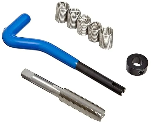 E-Z Lok EK31120 Helical Threaded Insert Kit, 304 Stainless Steel, 7/16"-20 Thread Size, 0.875" Installed Length (Pack of 5)