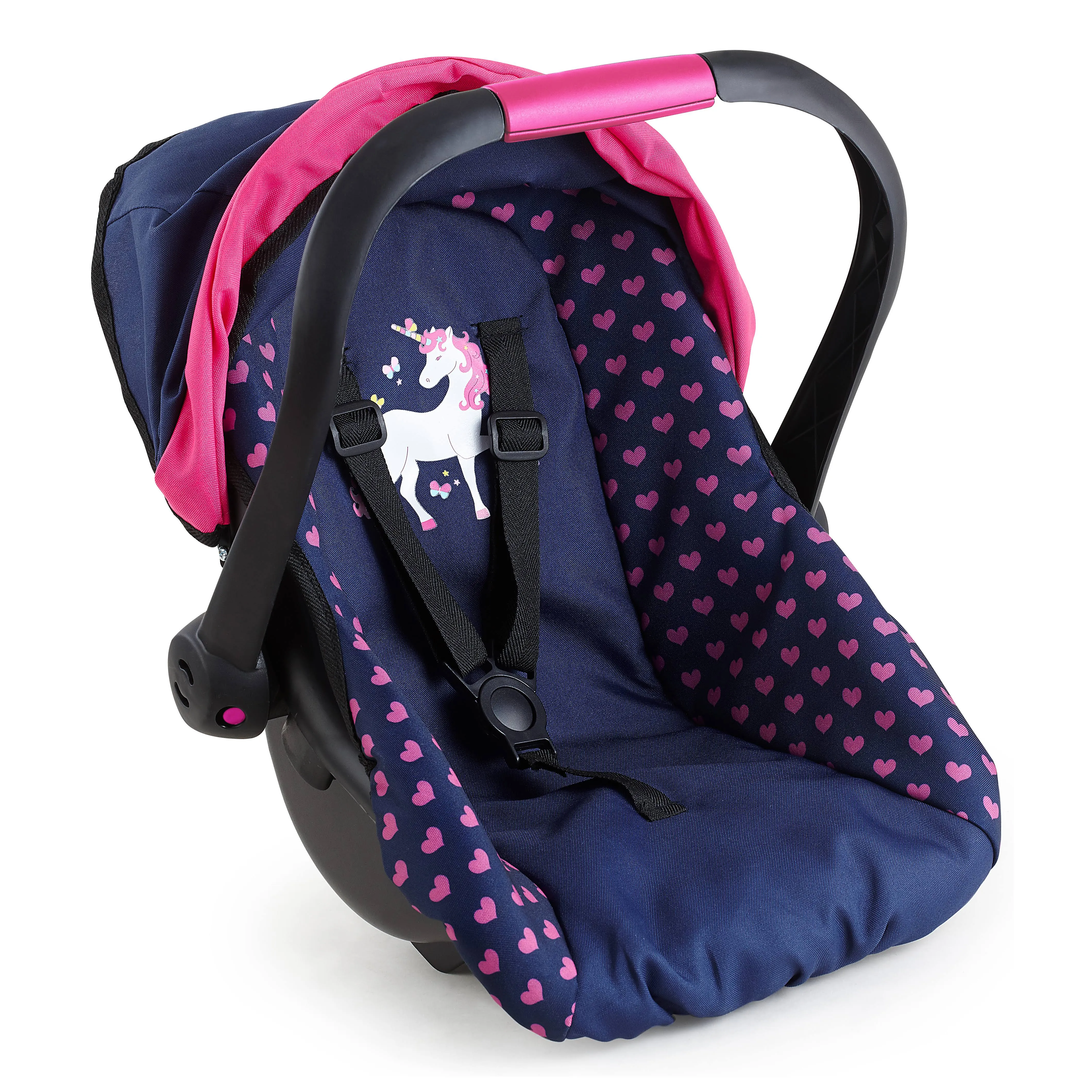 Bayer Baby Doll Deluxe Car Seat with Canopy, Blue/Pink