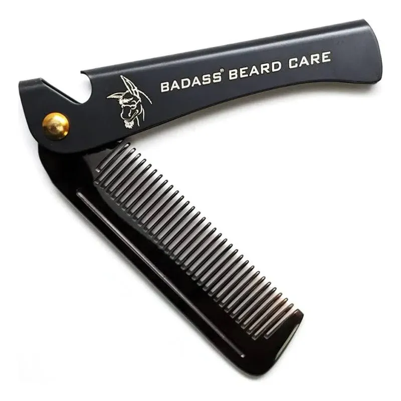 Badass Beard Care 2 In 1 Folding Ox Horn Comb