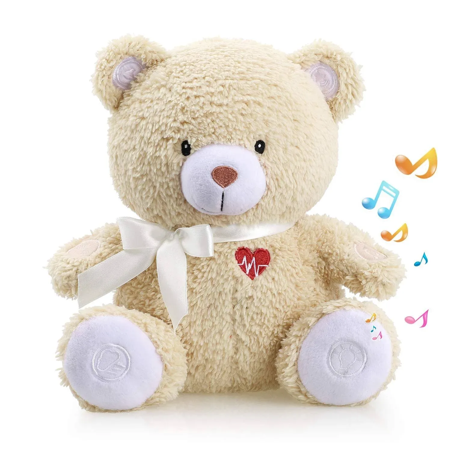 Honey Bear Baby Sleep Soother by BEREST- Mom's Heartbeat Sound White Noise Bear