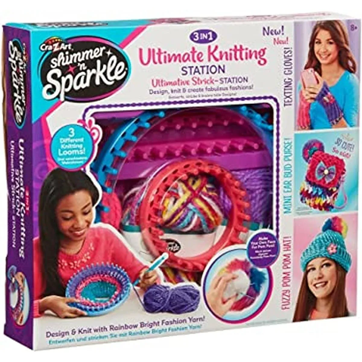 Cra-Z-Art Shimmer N Sparkle 3 in 1 Ultimate Knitting Station