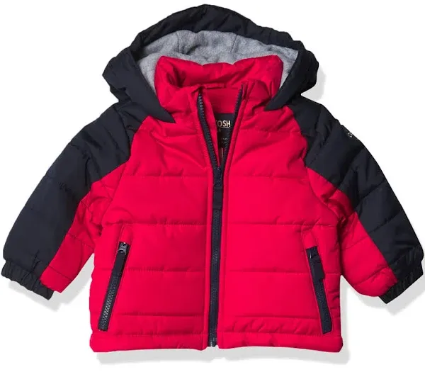 NEW - OSHKOSH B&#039;GOSH - Red Lined Coat Jacket - Baby 12 Months