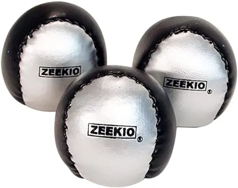 Zeekio Beginner Juggling Ball - [Pack of 3], Millet Fields, Synthetic Leather, Circus Balls, with Panel Designs, 100g, 56 mm