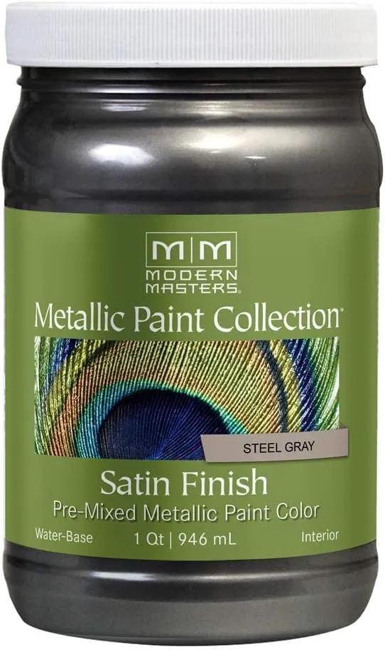 Modern Masters 1 qt ME708 Nickel Metallic Paint Collection Water-Based Decorative Metallic Paint