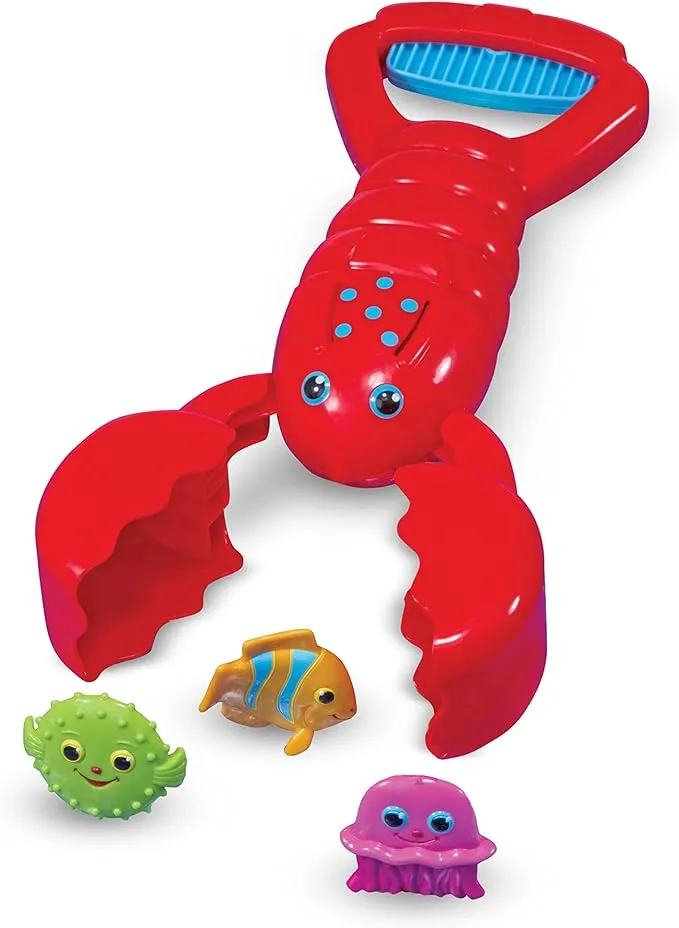 Melissa & Doug Sunny Patch Louie Lobster Claw Catcher - Grab-and-Squeeze Pool Toy For Ages 5+ years