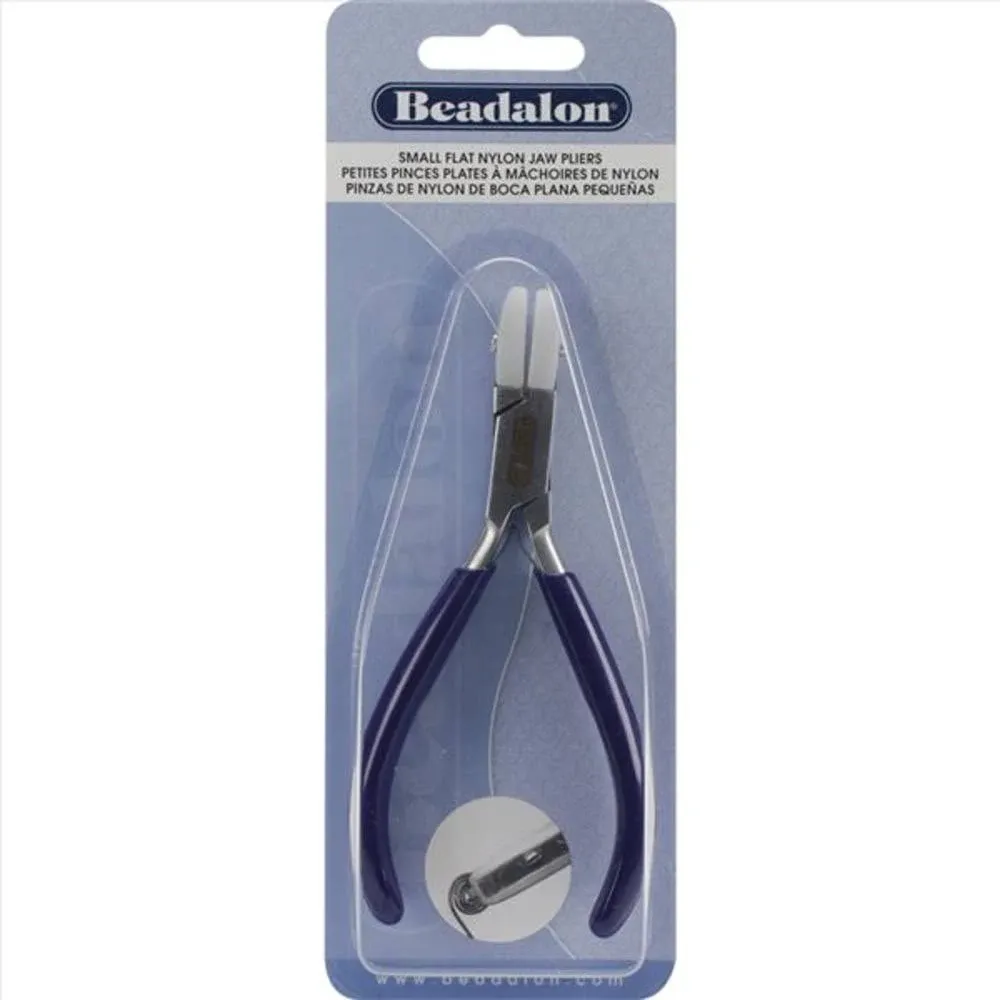 Beadalon Small Nylon Jaw Flat Nose Pliers - Jewelry Craft Tool - NEW