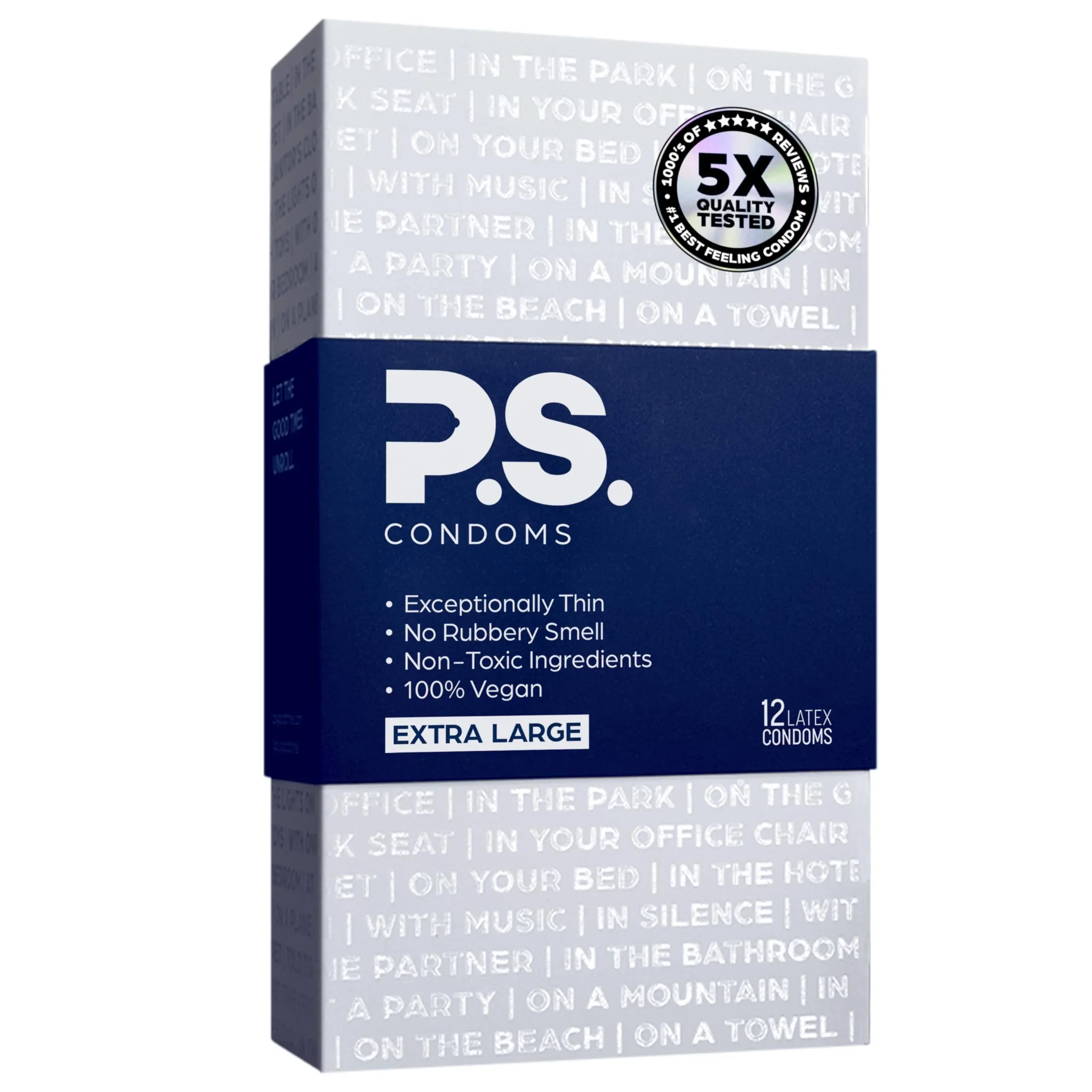 P.S. XL Ultra-Thin Large Condoms | 12-Pack